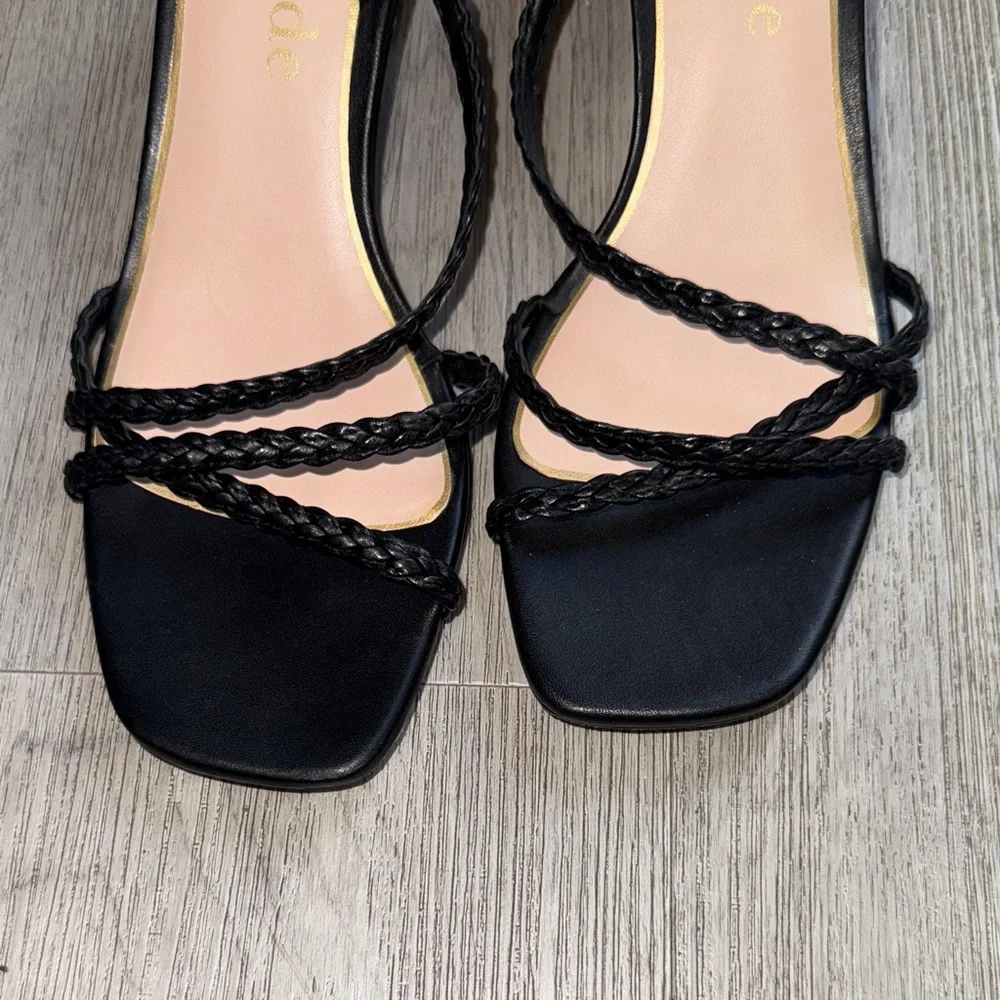 Kate Spade Black Braided Strap Sandals